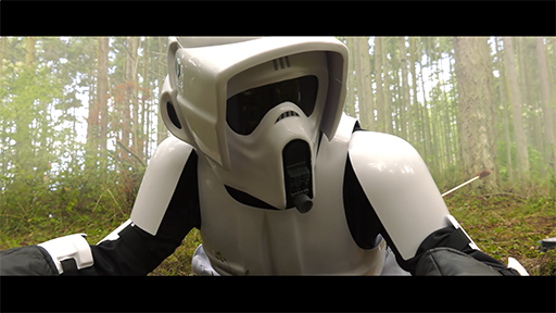 Biker Scout TB-712 wakes from a head injury to find himself in the midst of a battle.